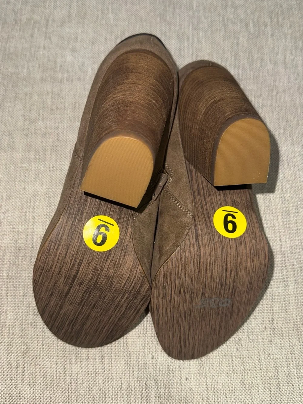 Carlos Santana Tan and Brown Suede Ankle Booties